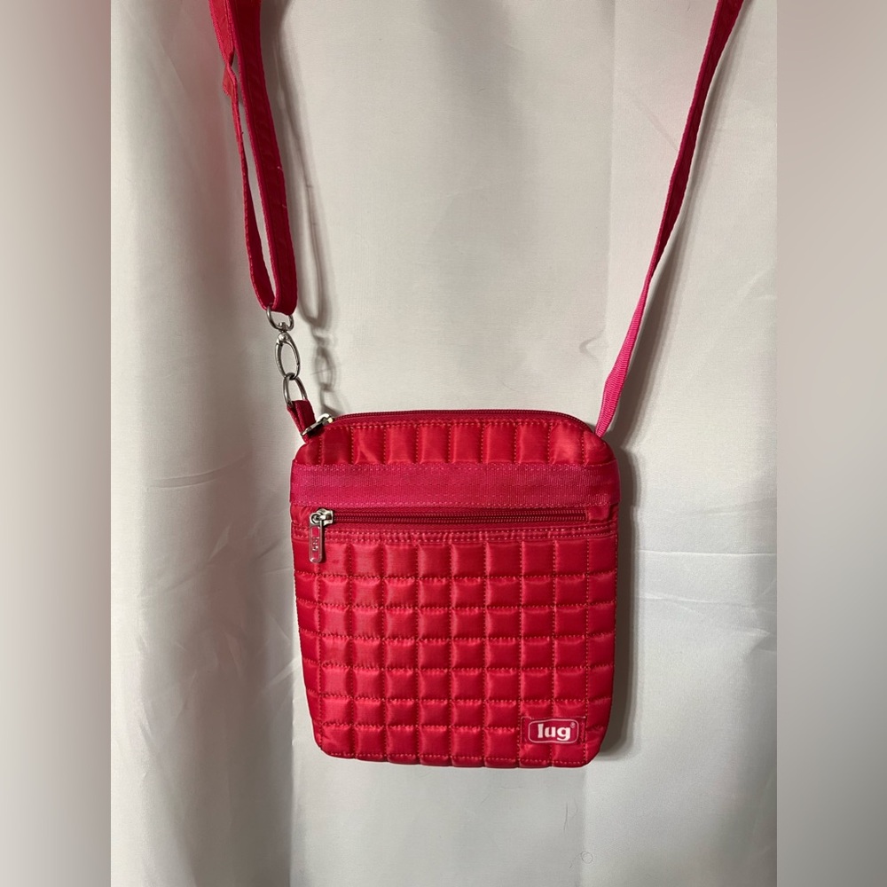 Lug Hot Pink Quilted Crossbody Bag